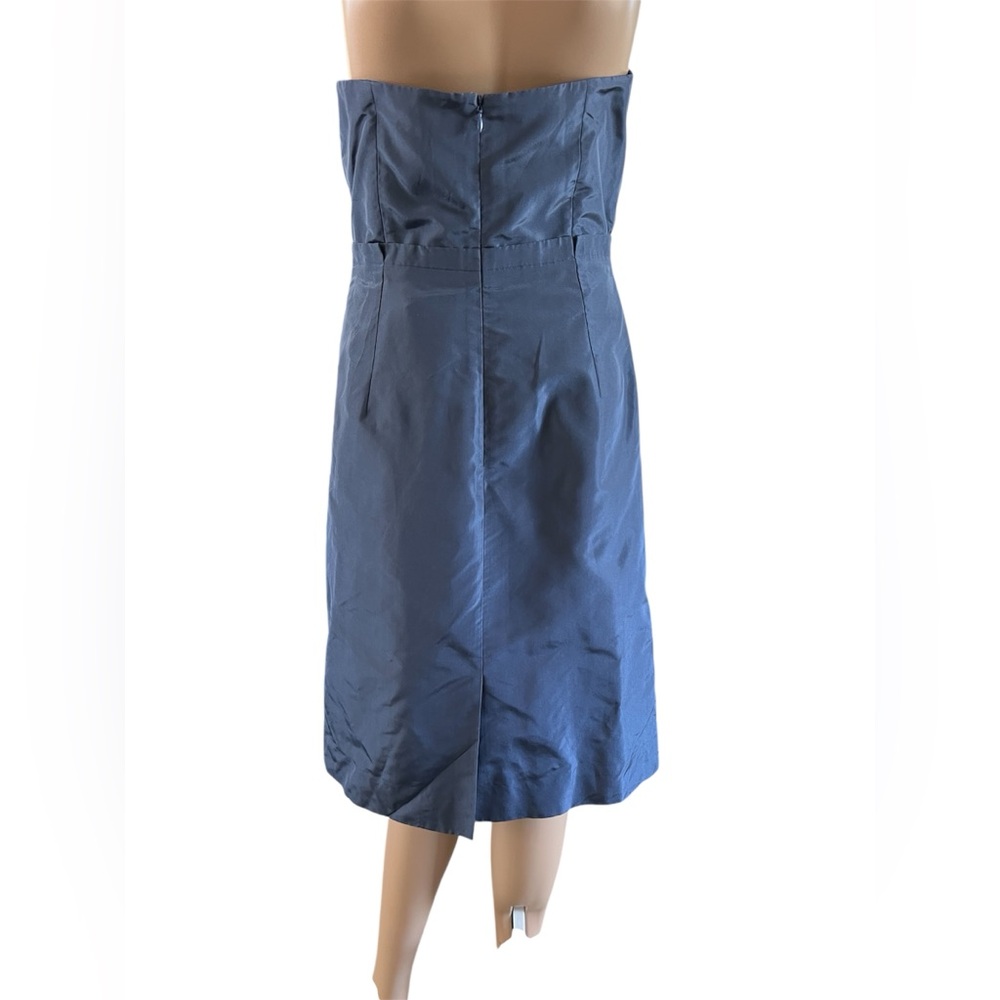 J.Crew Silk Taffeta Gracen Bridesmaid Dress Blue - Picture 3 of 4